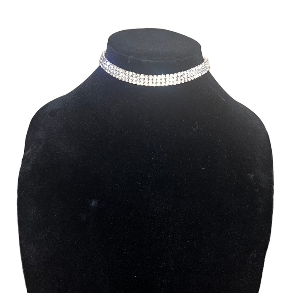 10 Inch Rhinestone Choker with Adjustable Chain